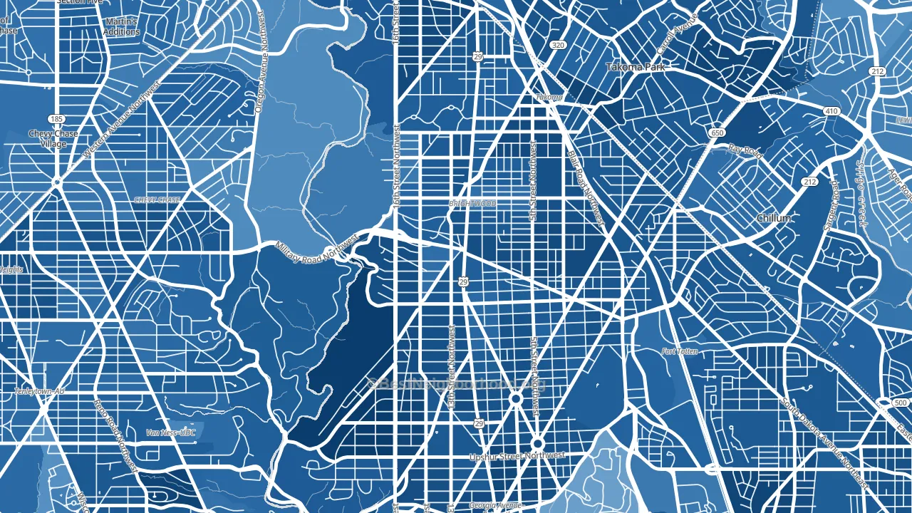 Brightwood, Washington, DC block-group political-lean map