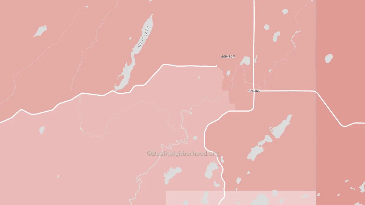 Brimson, MN block-group political-lean map
