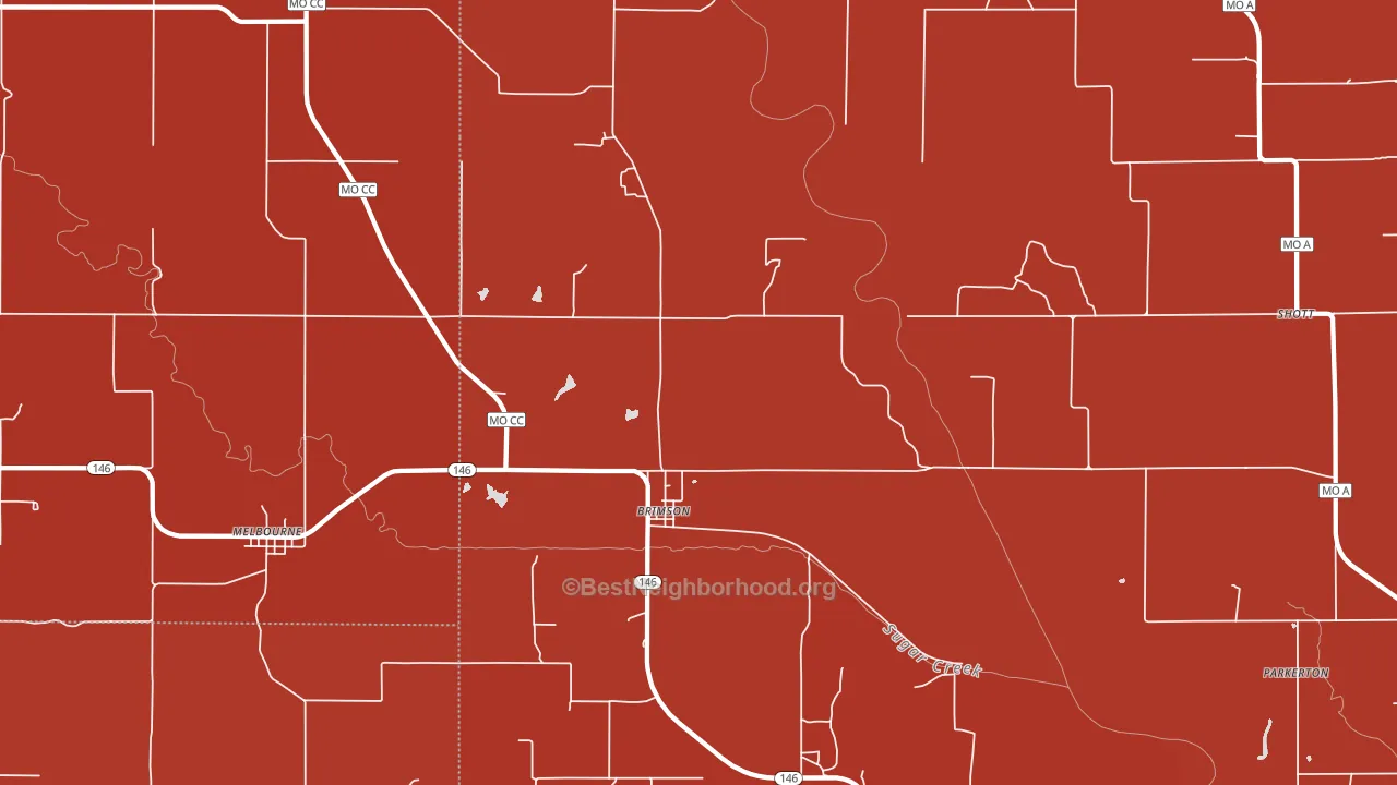 Brimson, MO block-group political-lean map