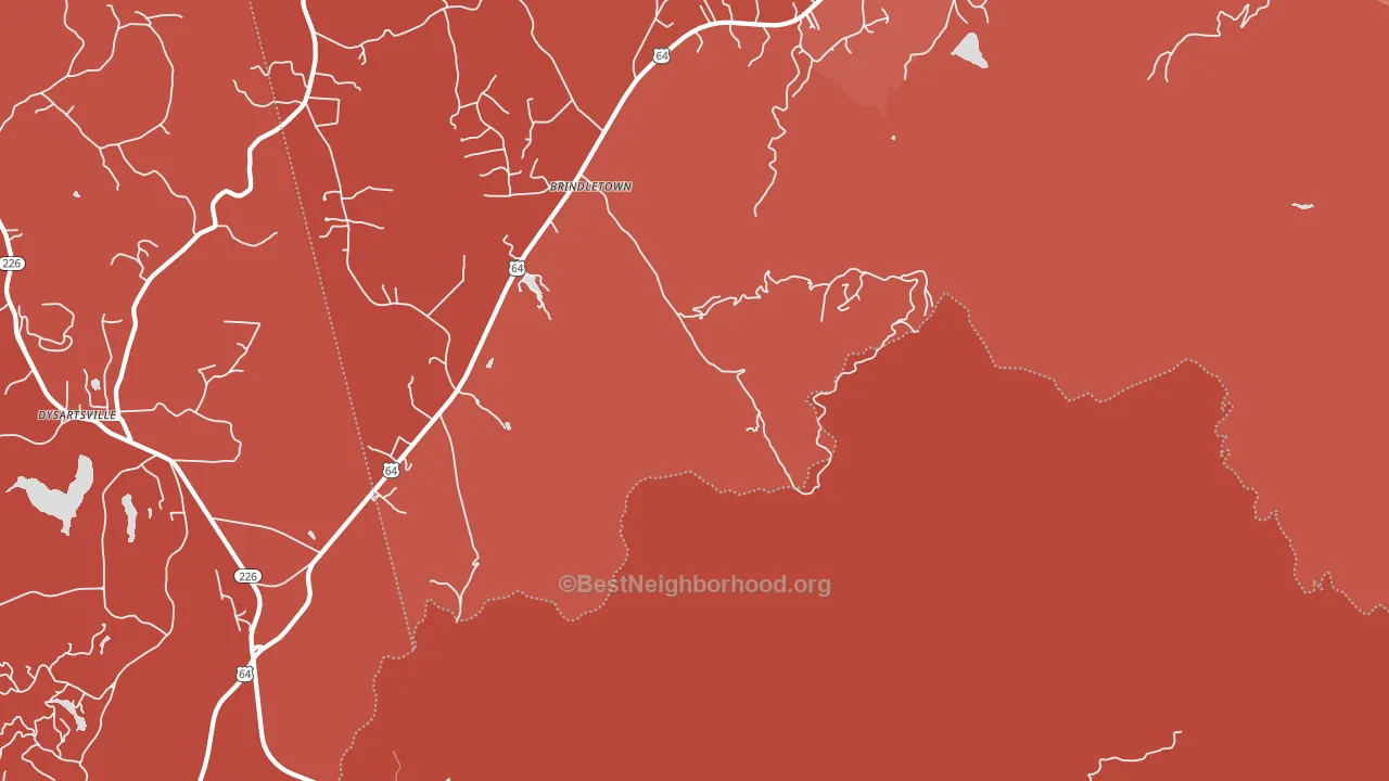 Brindle Town, NC block-group political-lean map