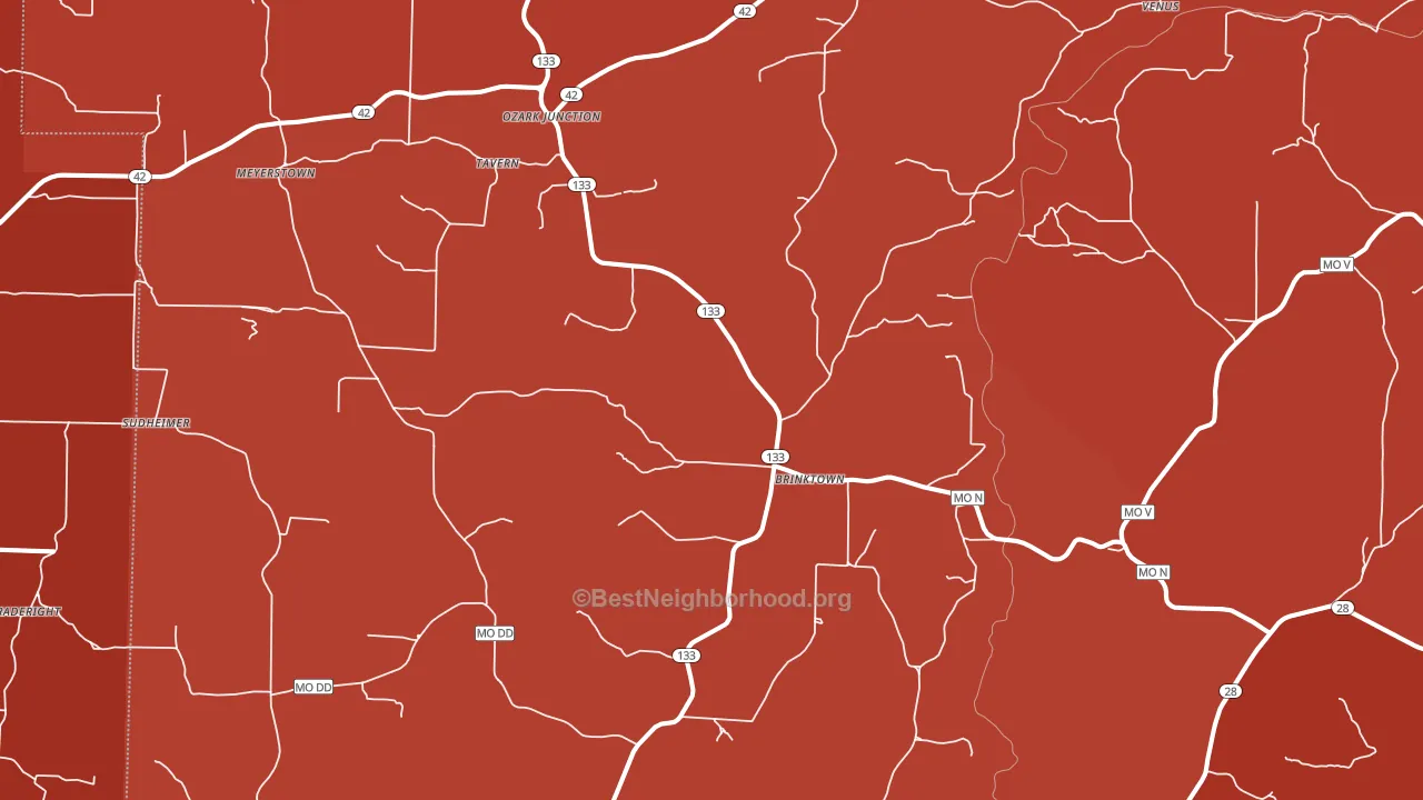 Brinktown, MO block-group political-lean map
