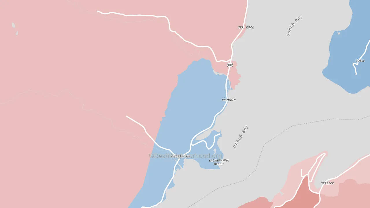 Brinnon, WA block-group political-lean map