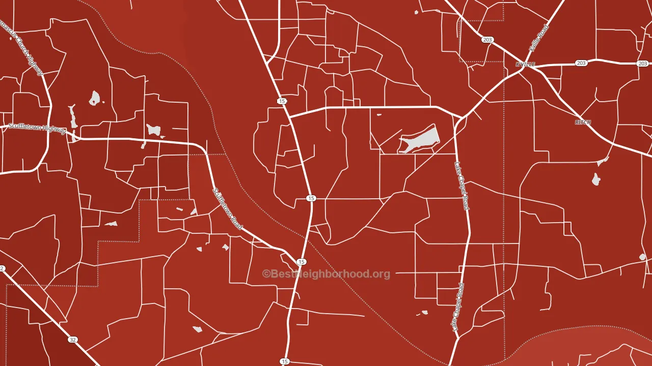 Bristol, GA block-group political-lean map