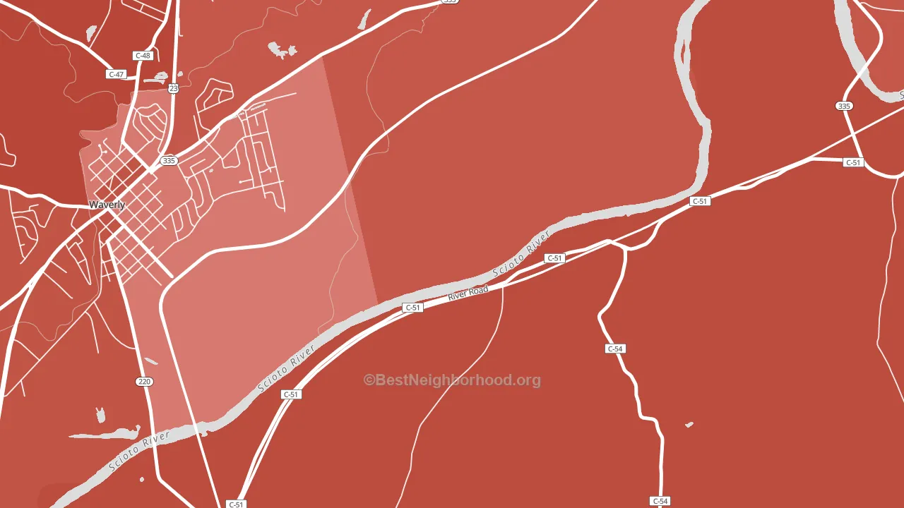 Bristol Village, OH block-group political-lean map