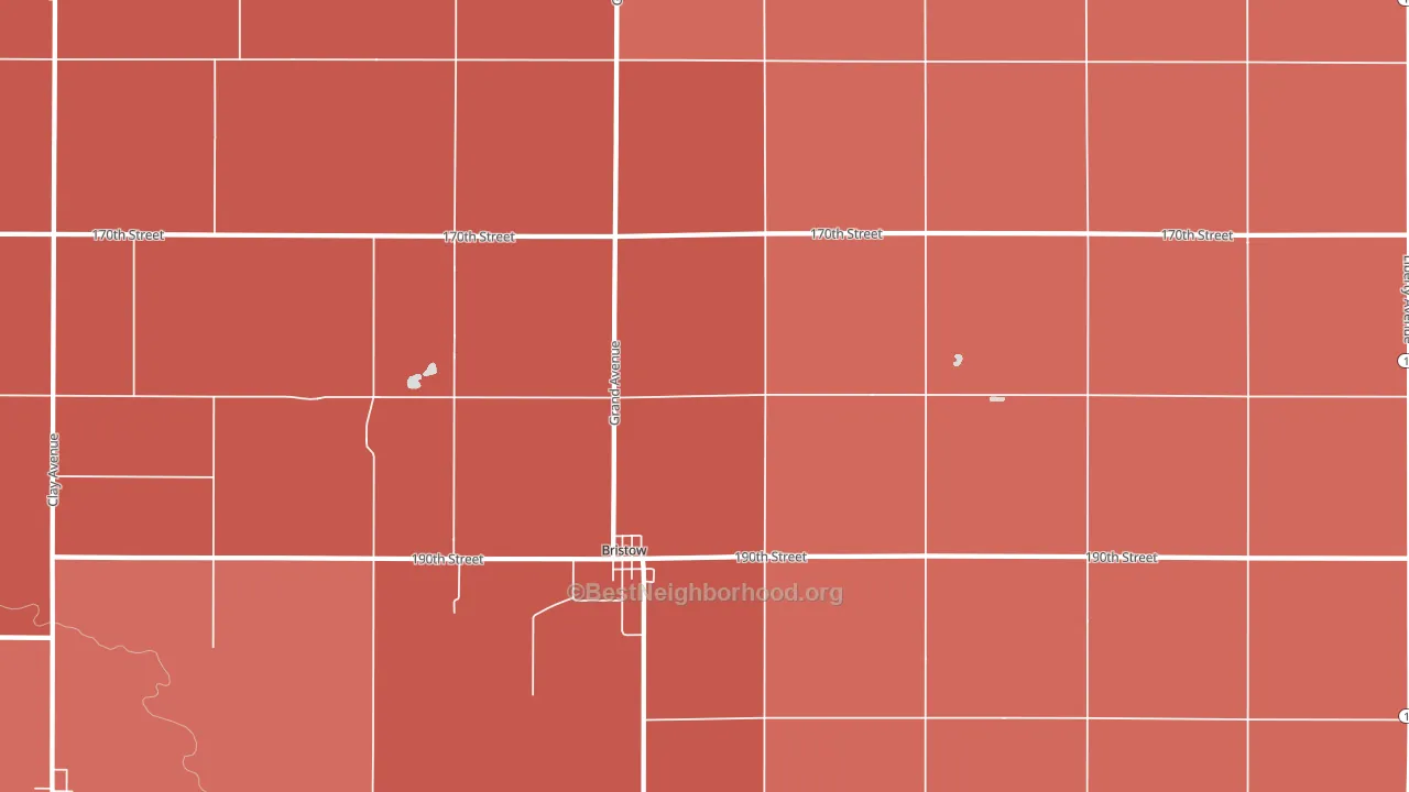 Bristow, IA block-group political-lean map