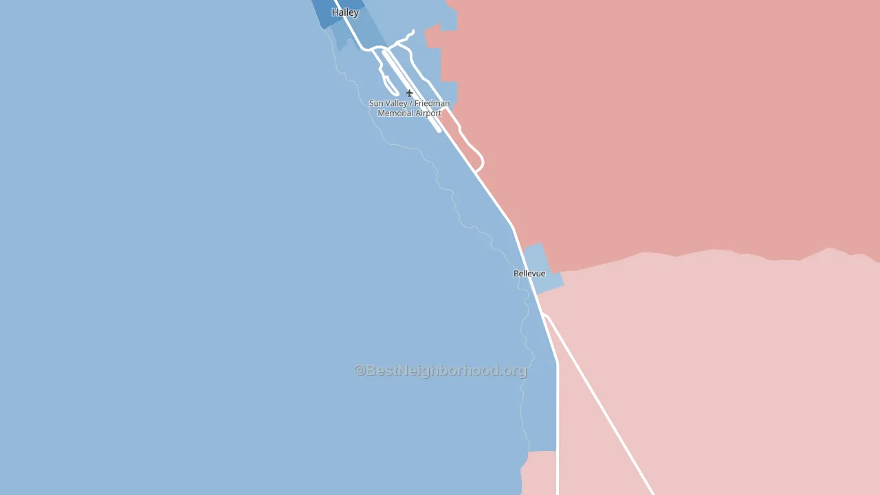 Broadford, ID block-group political-lean map