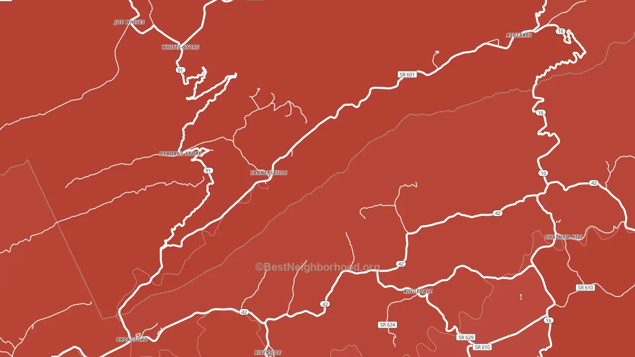 Broadford, VA block-group political-lean map
