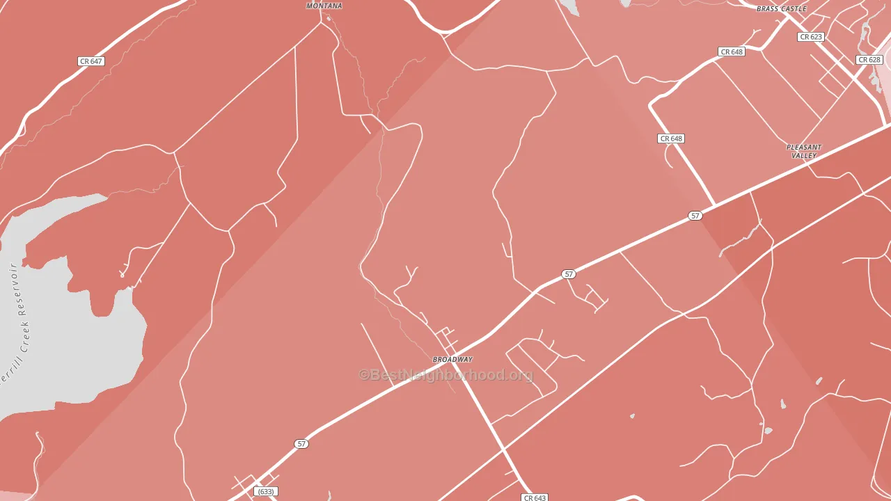 Broadway, NJ block-group political-lean map