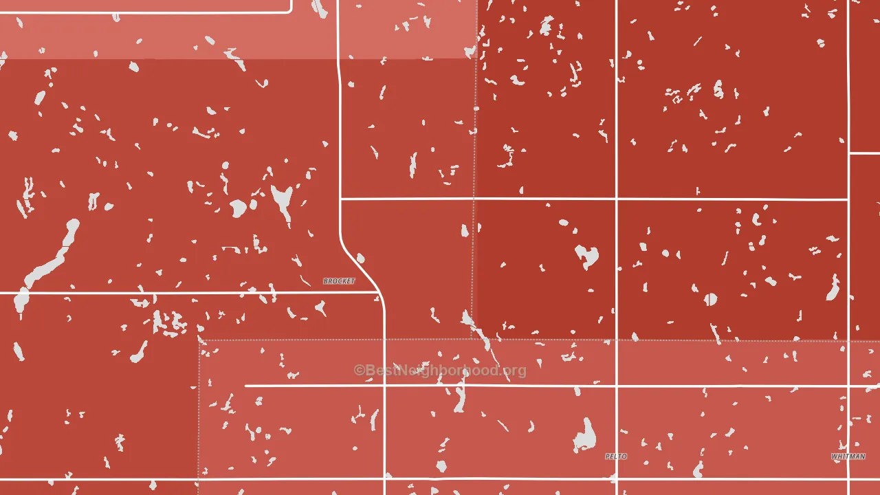 Brocket, ND block-group political-lean map