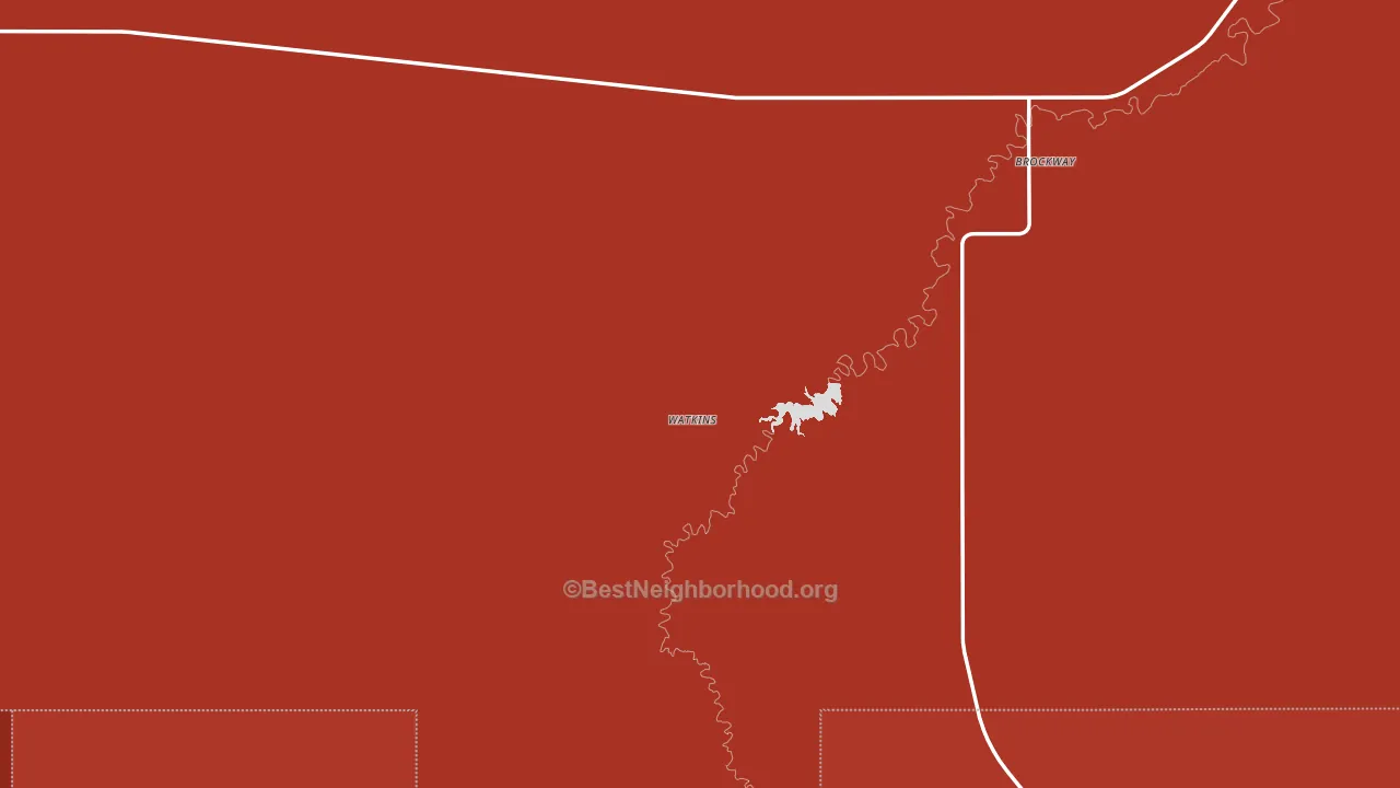 Brockway, MT block-group political-lean map