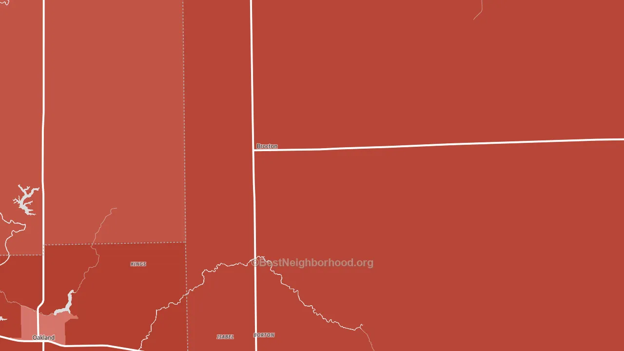 Brocton, IL block-group political-lean map