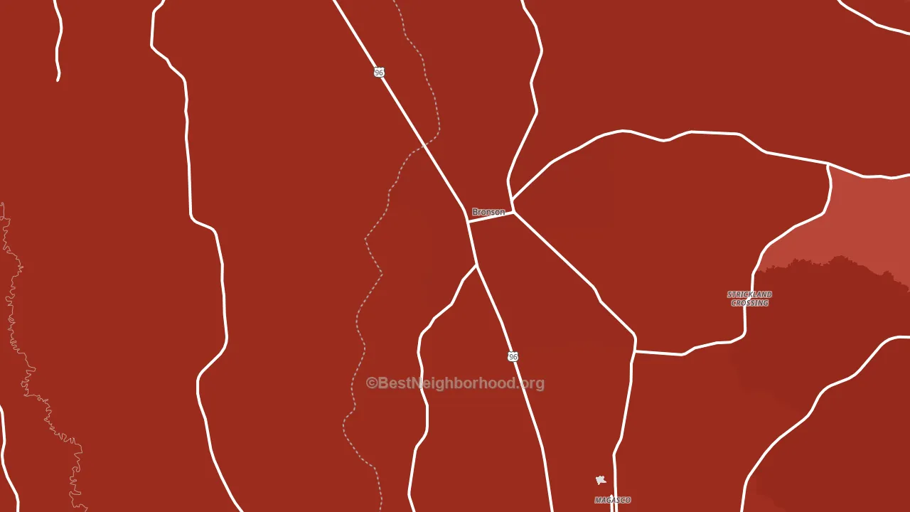 Bronson, TX block-group political-lean map