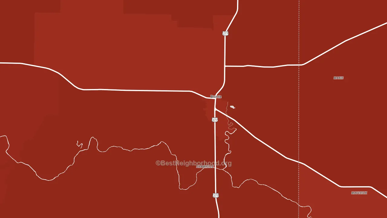 Bronte, TX block-group political-lean map