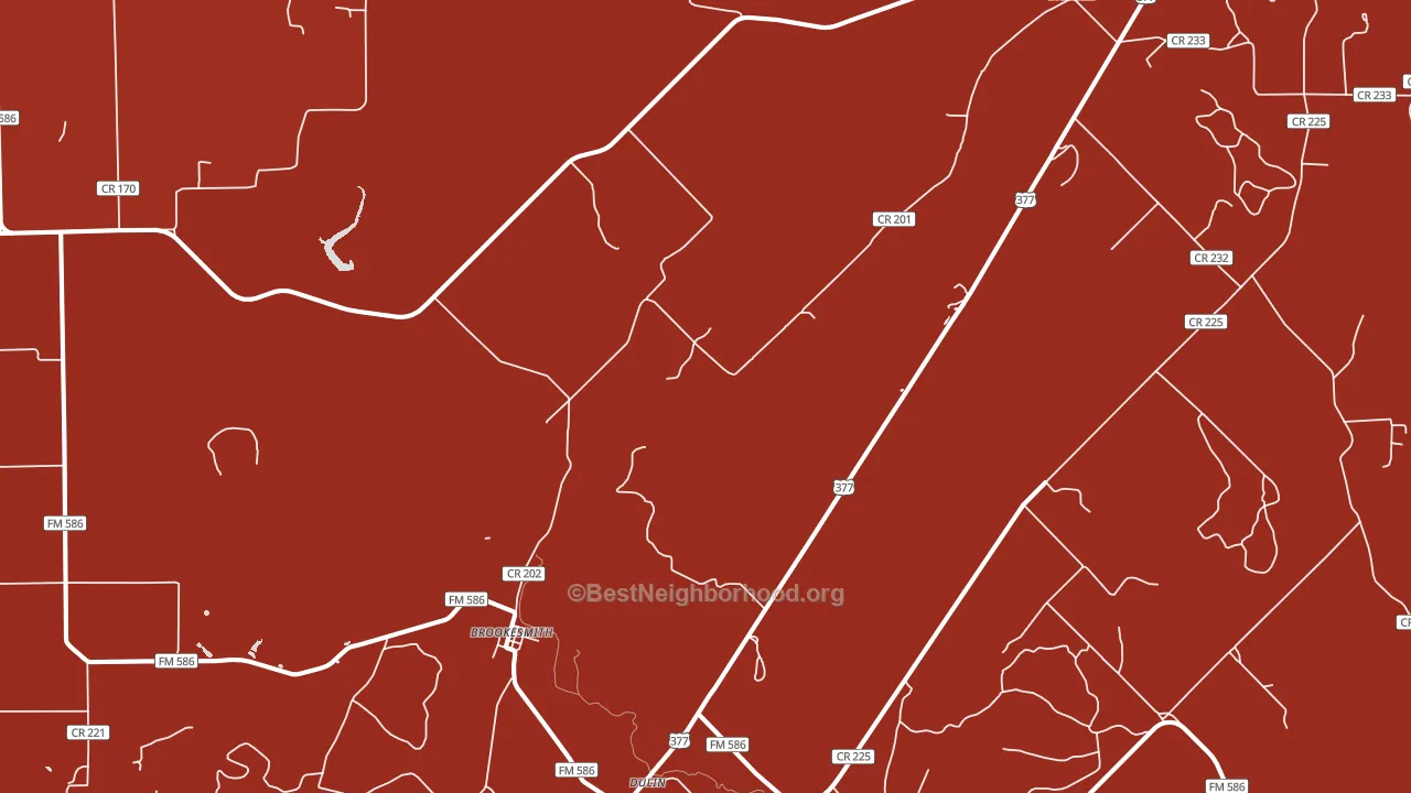 Brookesmith, TX block-group political-lean map