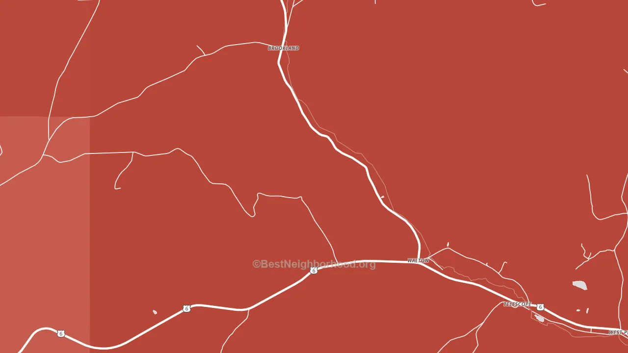 Brookland, PA block-group political-lean map