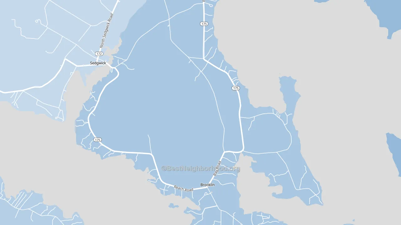 Brooklin, ME block-group political-lean map
