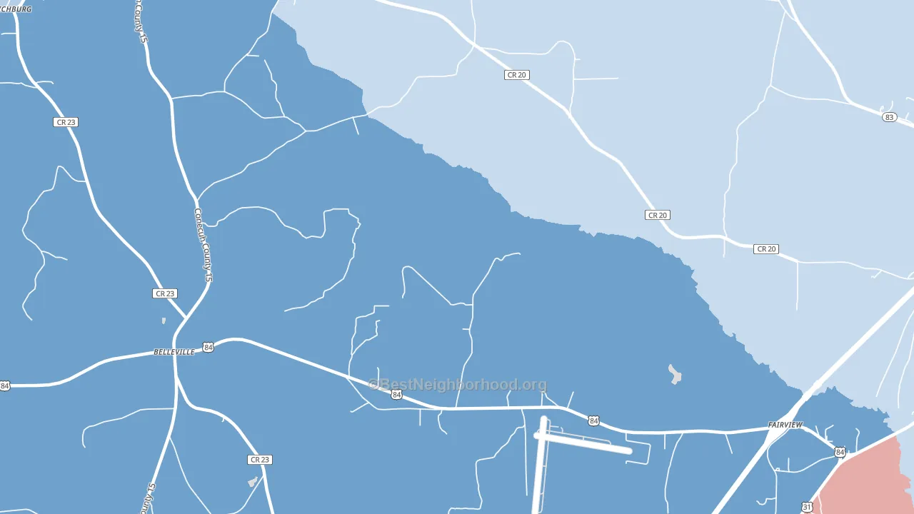 Brooklyn, AL block-group political-lean map