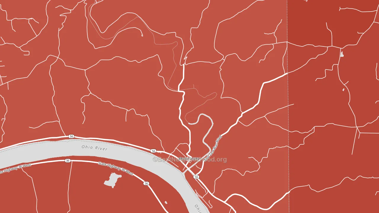 Brooksburg, IN block-group political-lean map