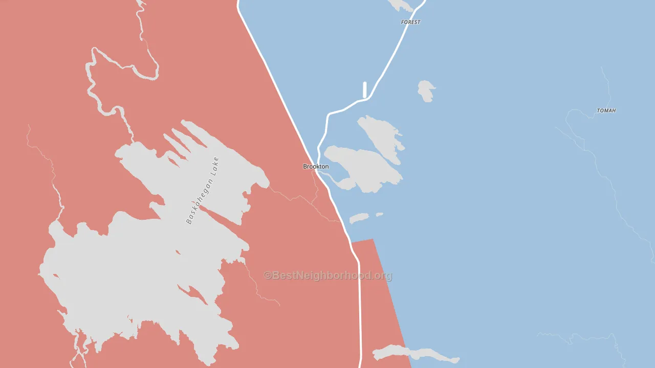 Brookton, ME block-group political-lean map
