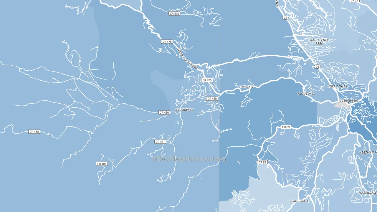 Brookvale, CO block-group political-lean map