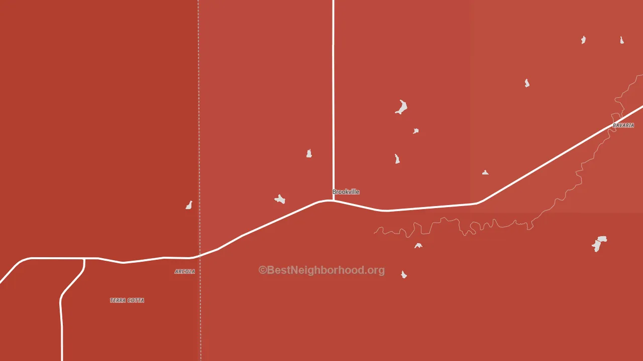 Brookville, KS block-group political-lean map