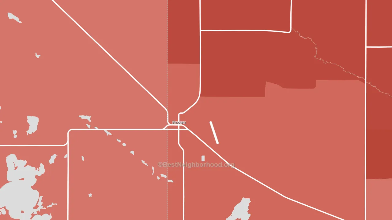 Brooten, MN block-group political-lean map