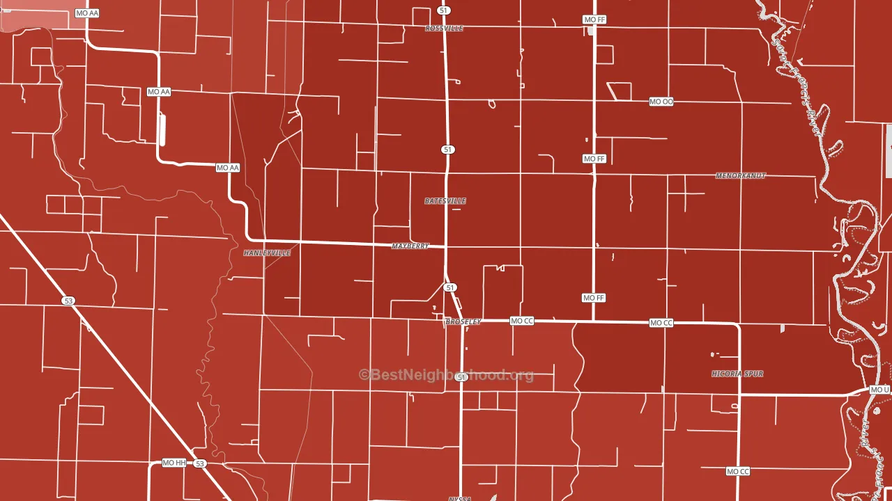Broseley, MO block-group political-lean map