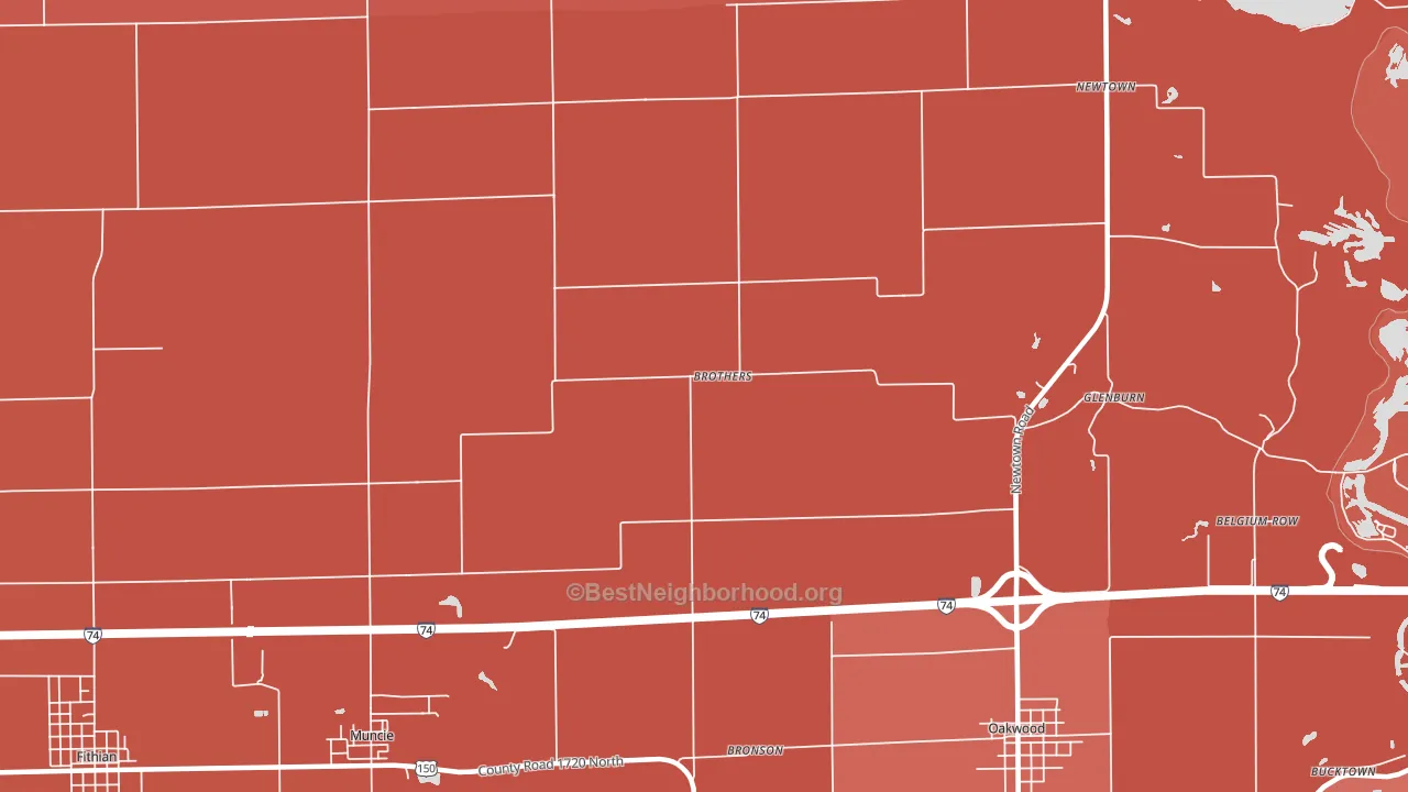 Brothers, IL block-group political-lean map