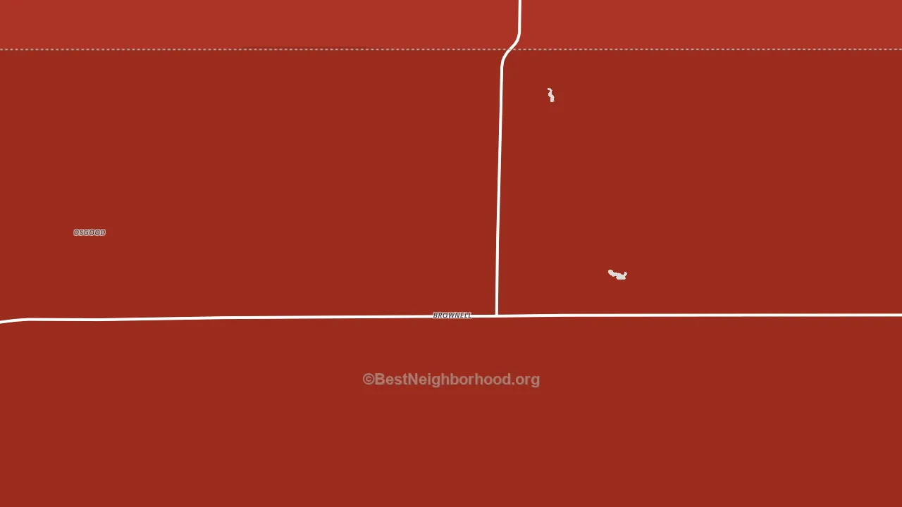 Brownell, KS block-group political-lean map