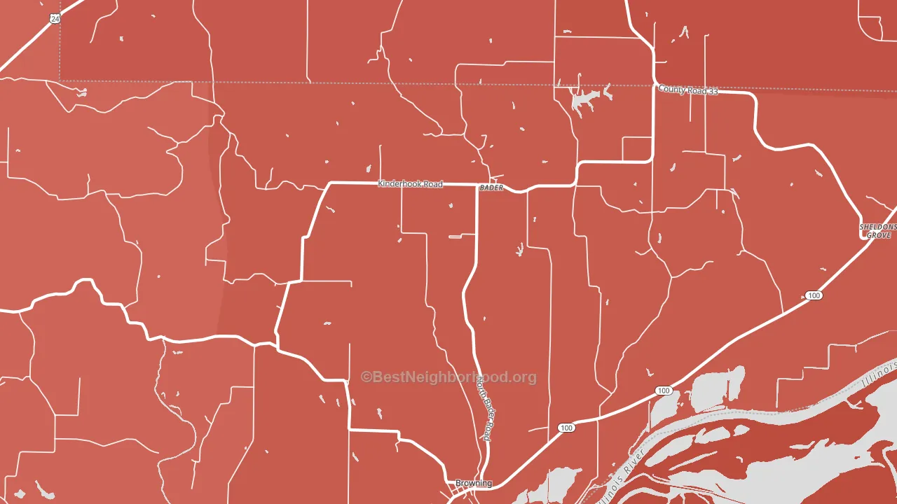 Browning, IL block-group political-lean map
