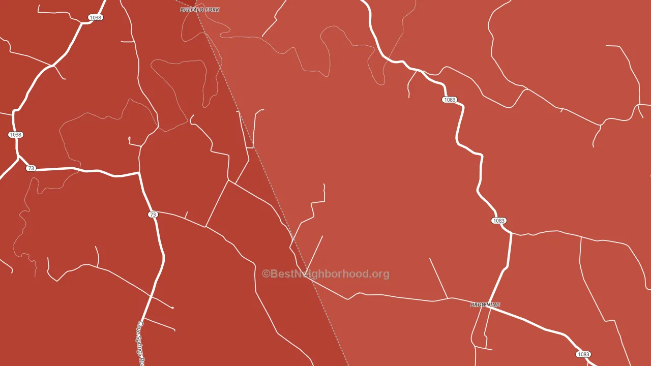 Browning, KY block-group political-lean map