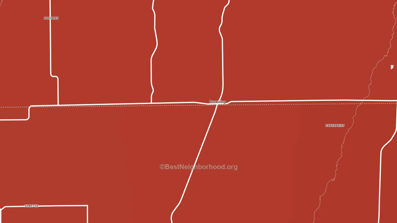 Browning, MO block-group political-lean map