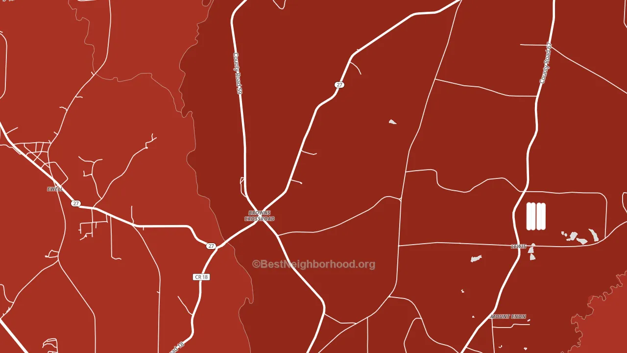 Browns Crossroads, AL block-group political-lean map