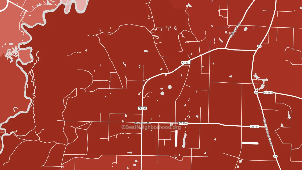 Brownsdale, FL block-group political-lean map