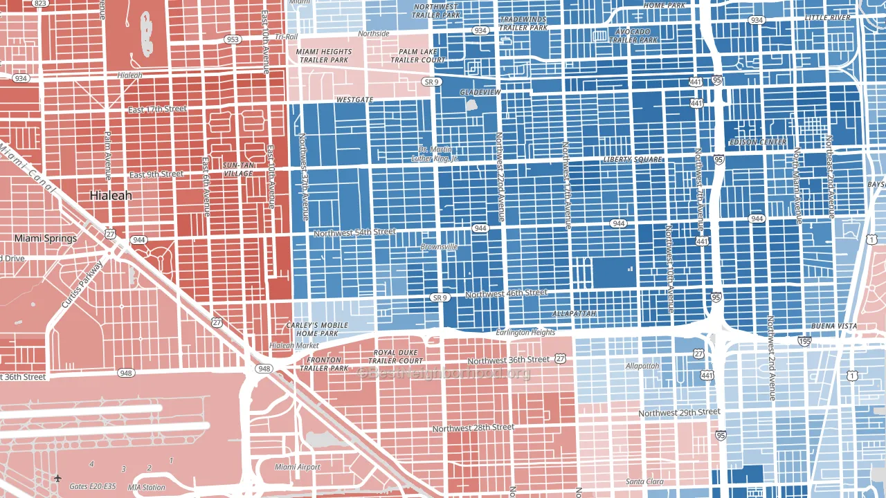 Brownsville, FL block-group political-lean map