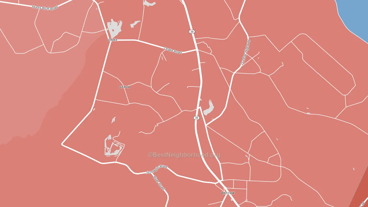 Brownsville, SC block-group political-lean map