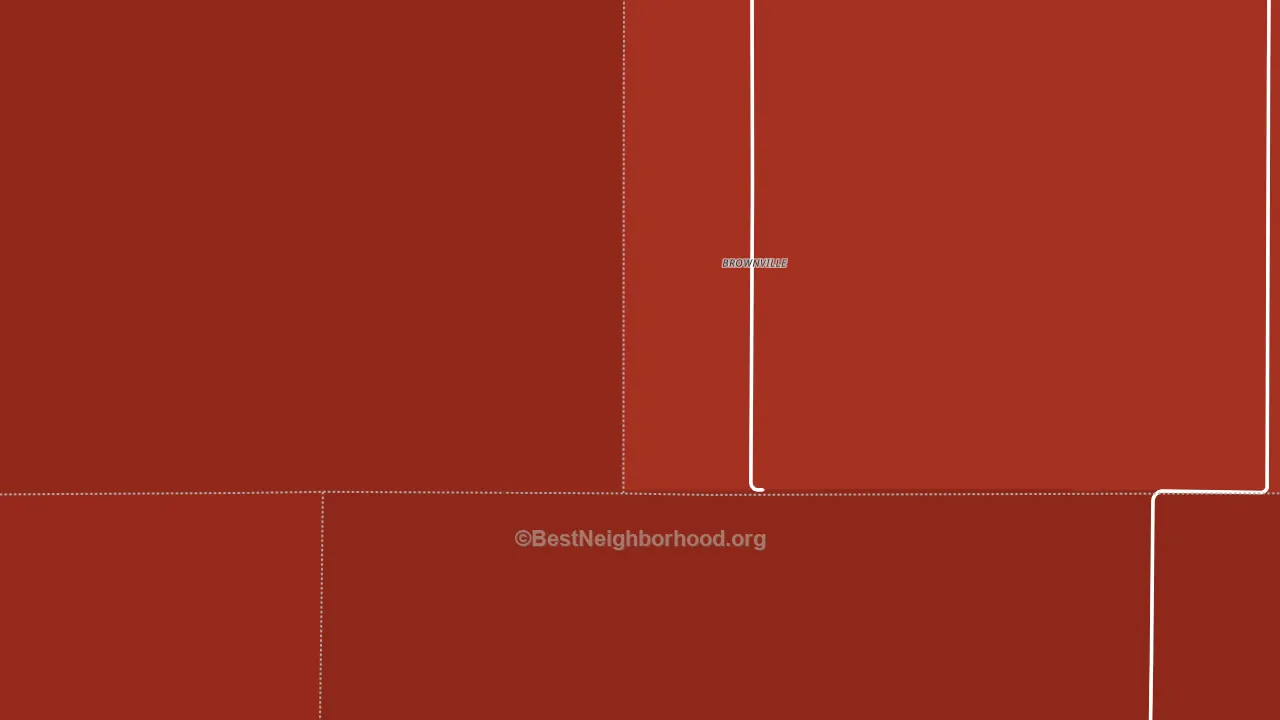 Brownville, KS block-group political-lean map
