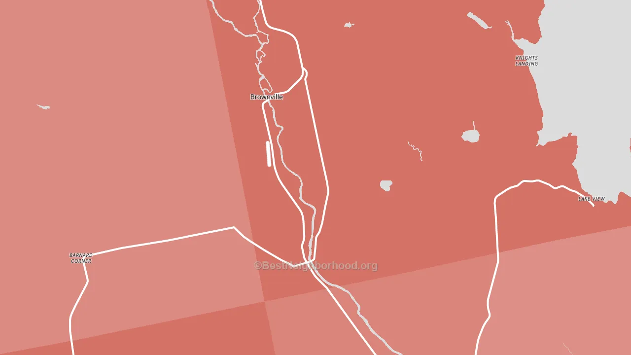 Brownville, ME block-group political-lean map