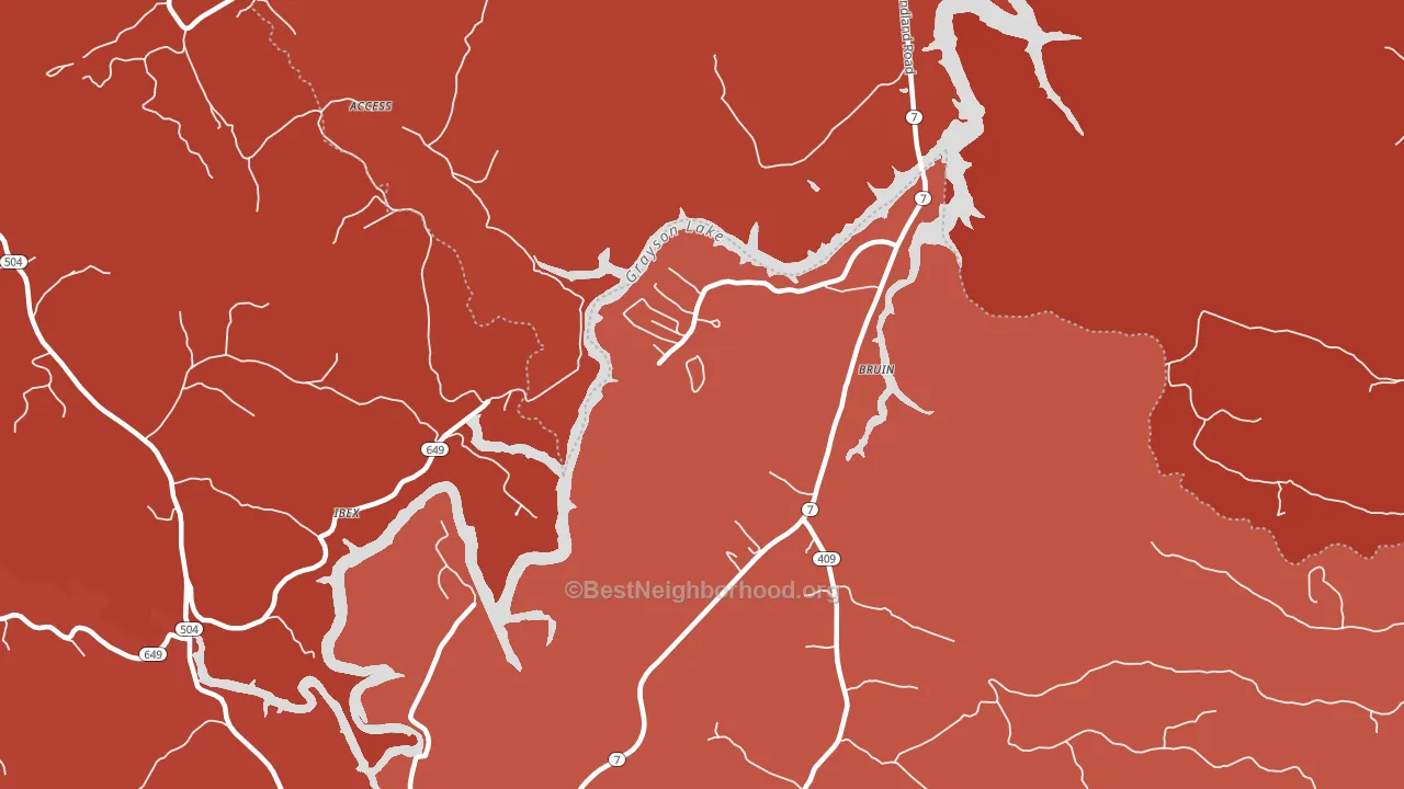 Bruin, KY block-group political-lean map