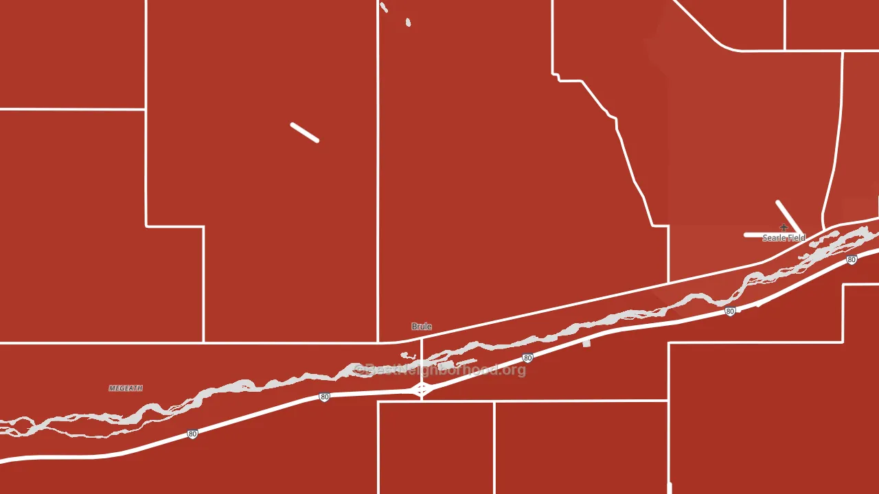 Brule, NE block-group political-lean map