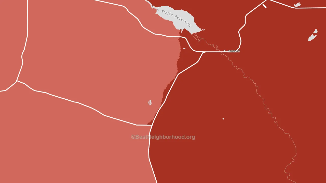 Bruneau, ID block-group political-lean map