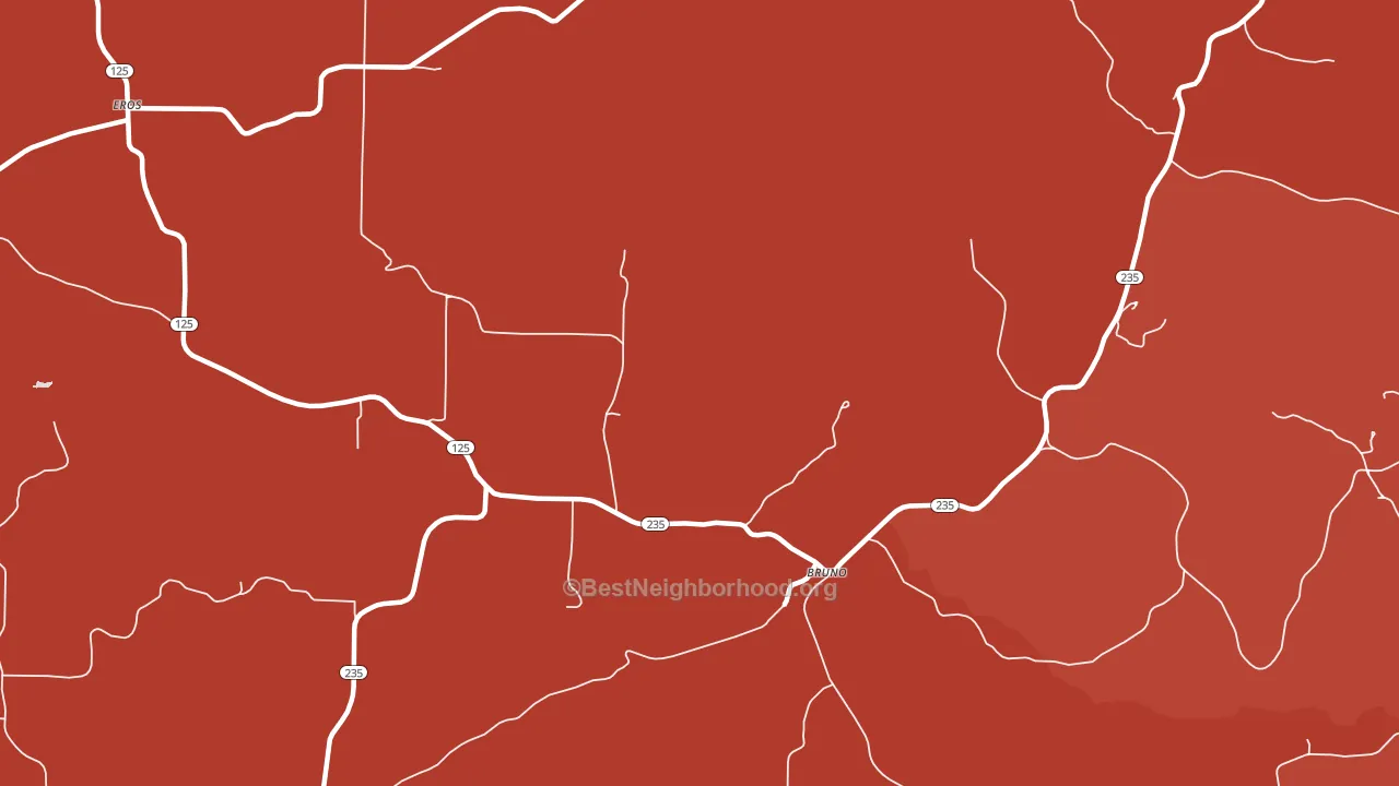 Bruno, AR block-group political-lean map
