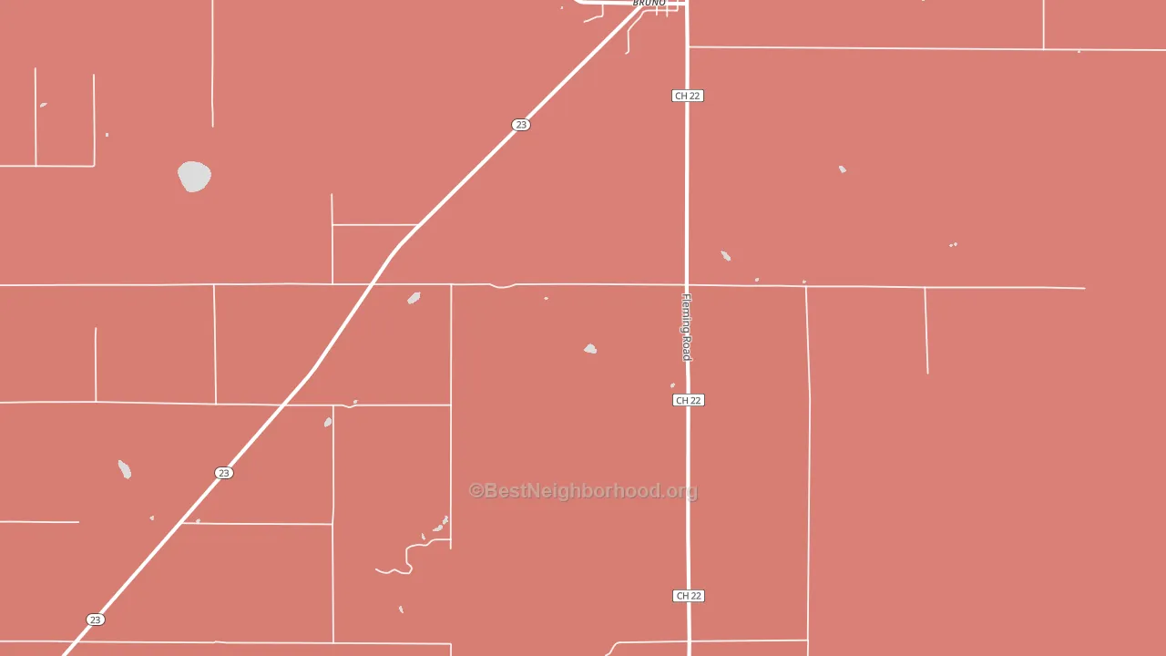 Bruno, MN block-group political-lean map