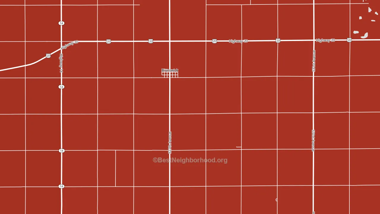 Brunswick, NE block-group political-lean map