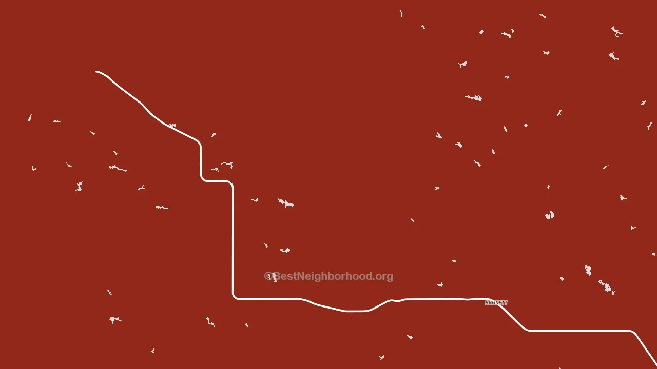 Brusett, MT block-group political-lean map