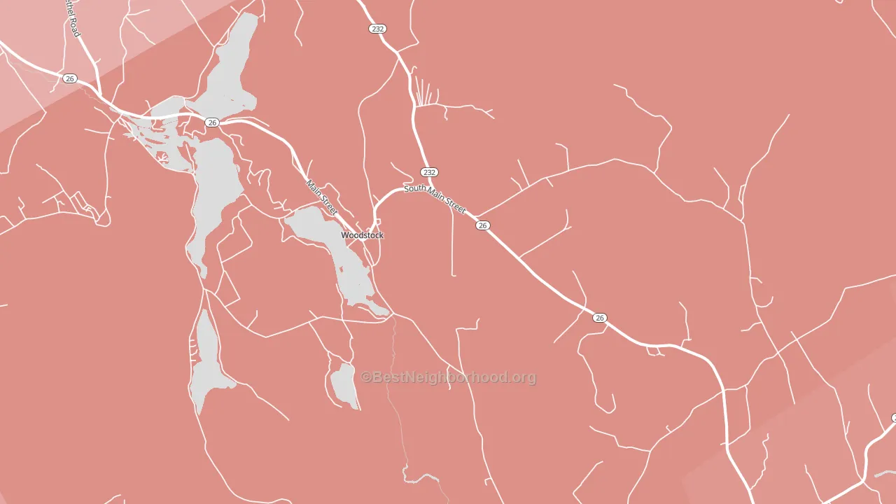 Bryant Pond, ME block-group political-lean map