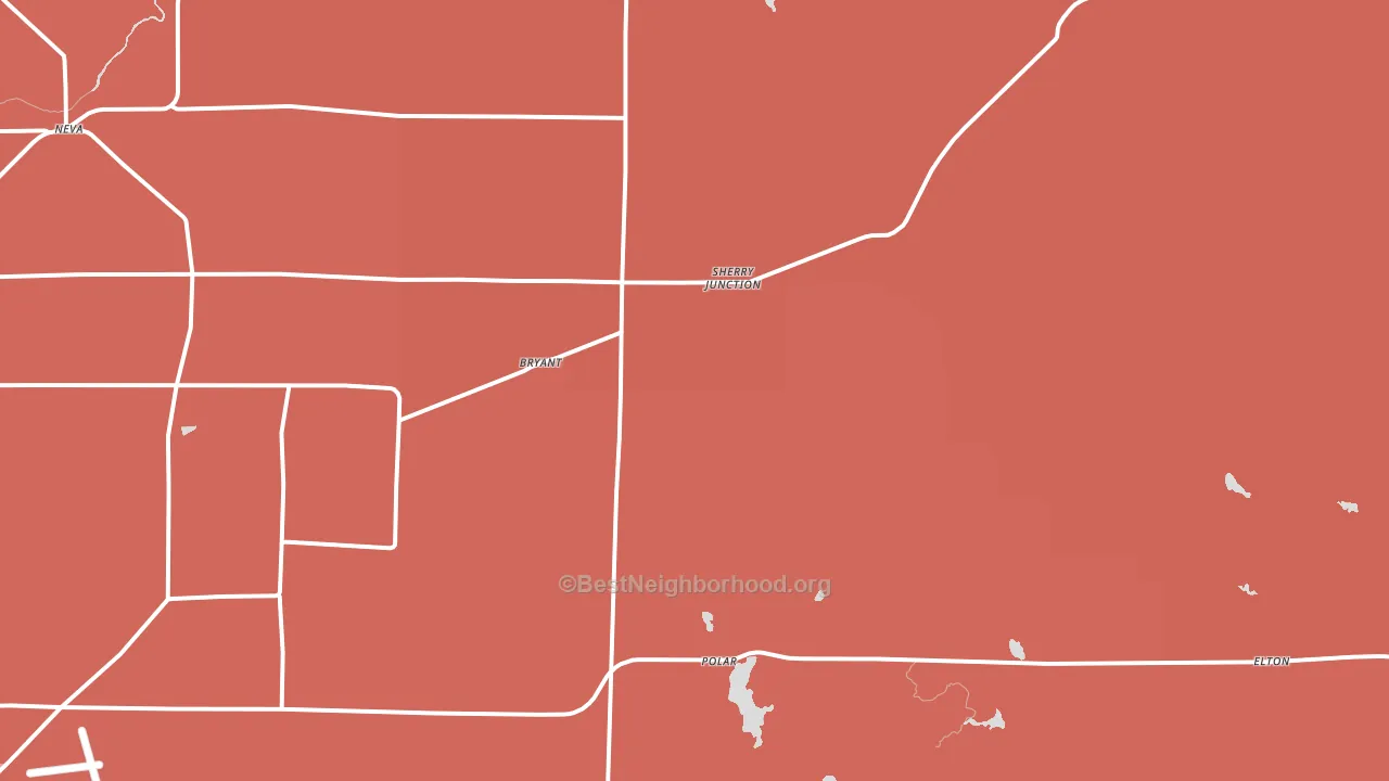 Bryant, WI block-group political-lean map