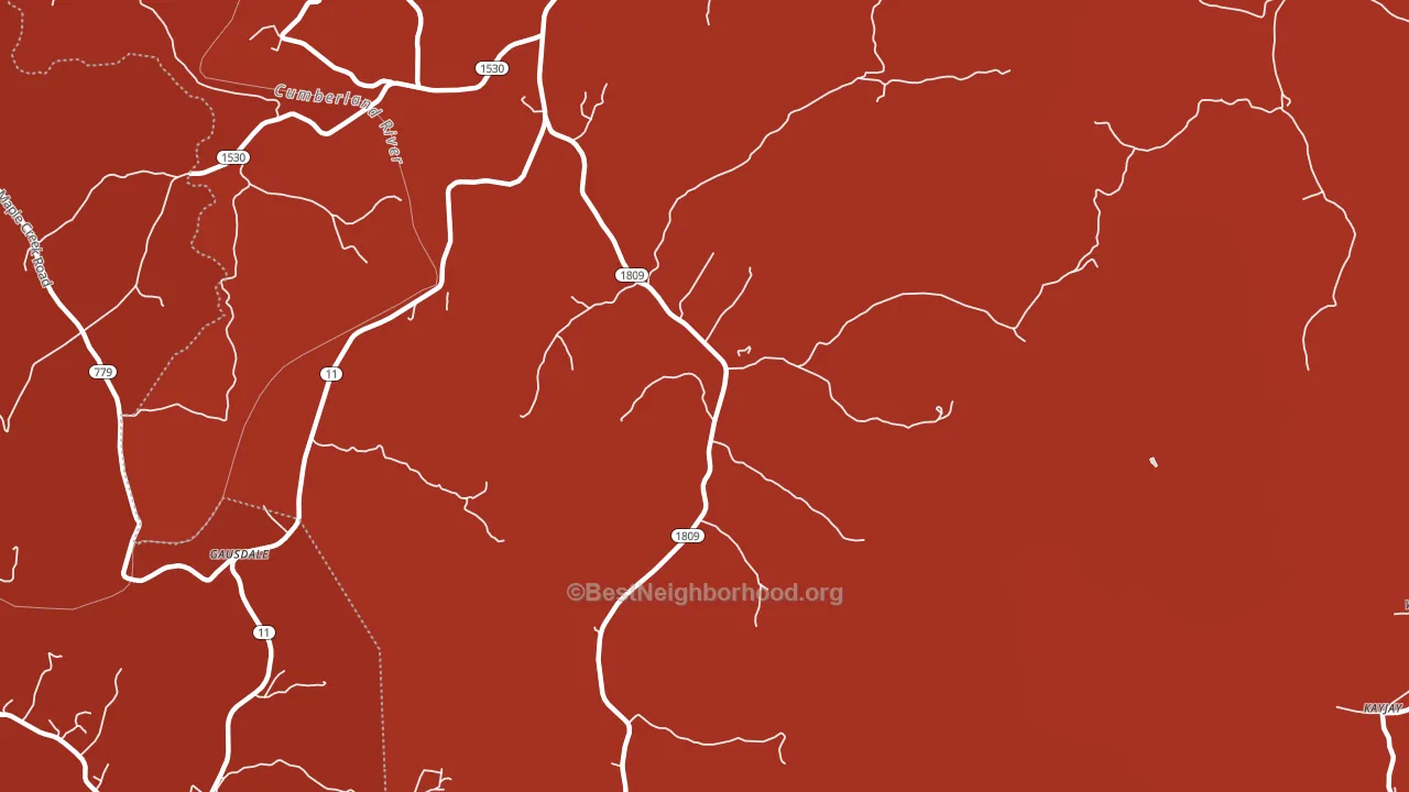 Bryants Store, KY block-group political-lean map