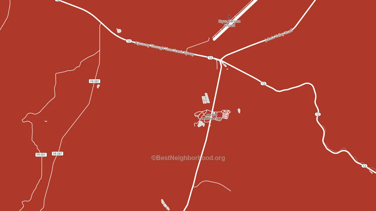 Bryce Canyon City, UT block-group political-lean map