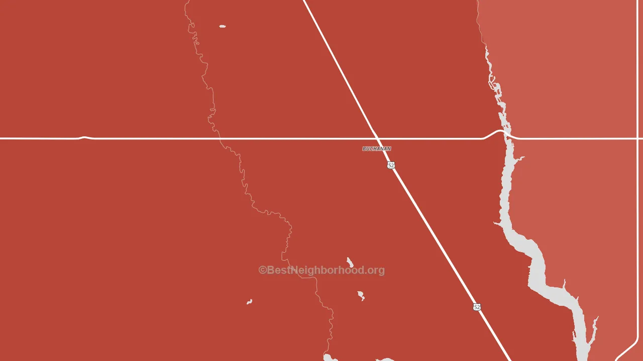 Buchanan, ND block-group political-lean map